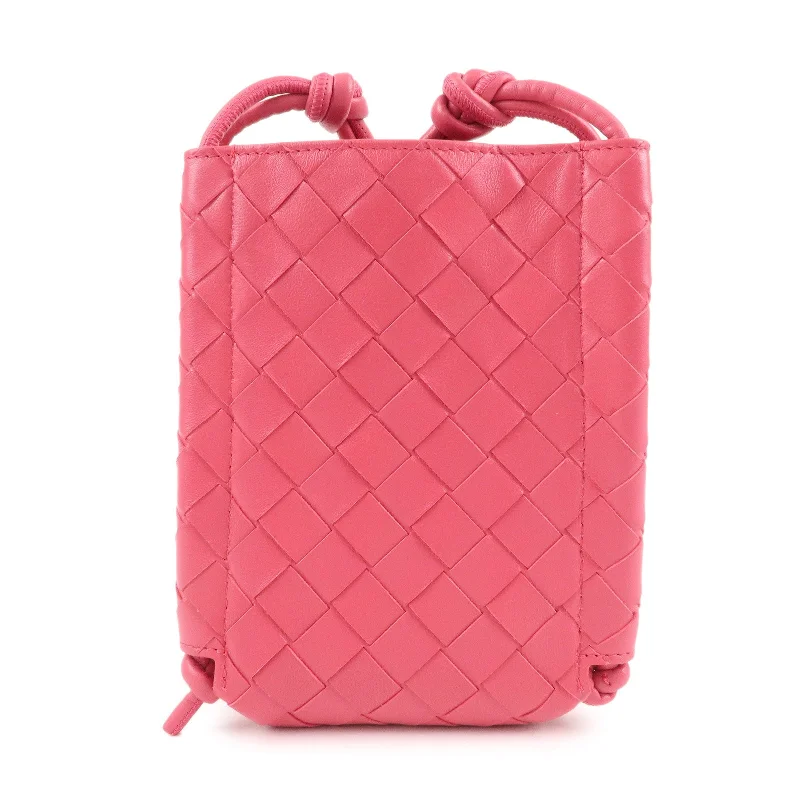 Inspired Bags For Modern Sophistication BOTTEGA VENETA Intrecciato Leather Shoulder Bag Pink 709279