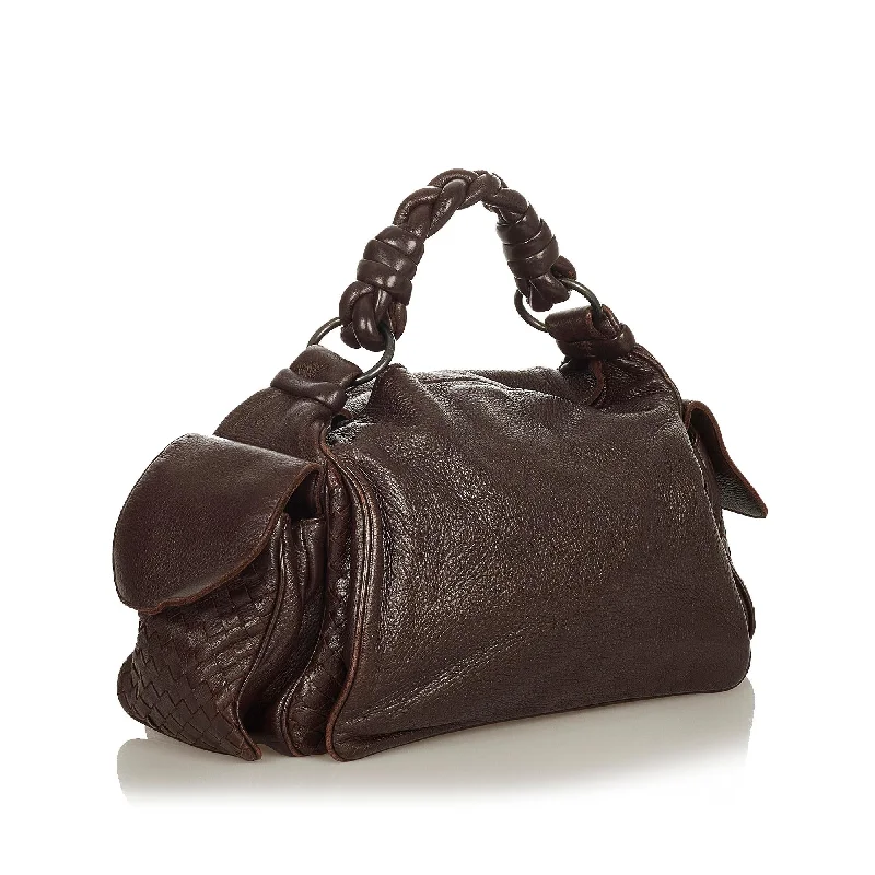 Cyber Monday Discounts On Bags Bottega Veneta Intrecciato Leather Shoulder Bag (SHG-26581)