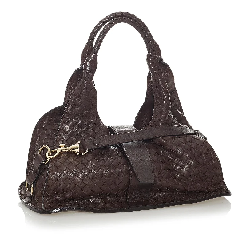 Professional Bags With Office Discounts Bottega Veneta Intrecciato Leather Shoulder Bag (SHG-28194)