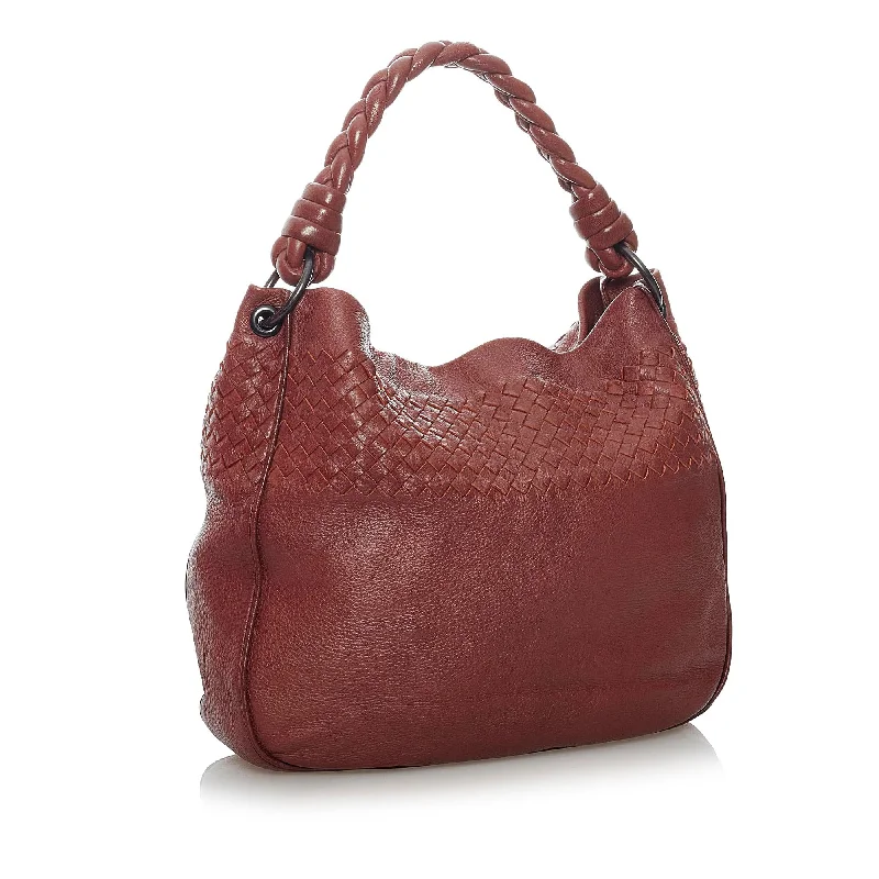 Festive Holiday Gift Bags Bottega Veneta Intrecciato Leather Shoulder Bag (SHG-29867)