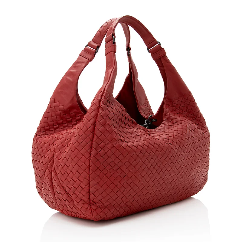 Bags For Playful And Chic Styles Bottega Veneta Intrecciato Nappa Campana Medium Shoulder Bag  - FINAL SALE (SHF-19645)