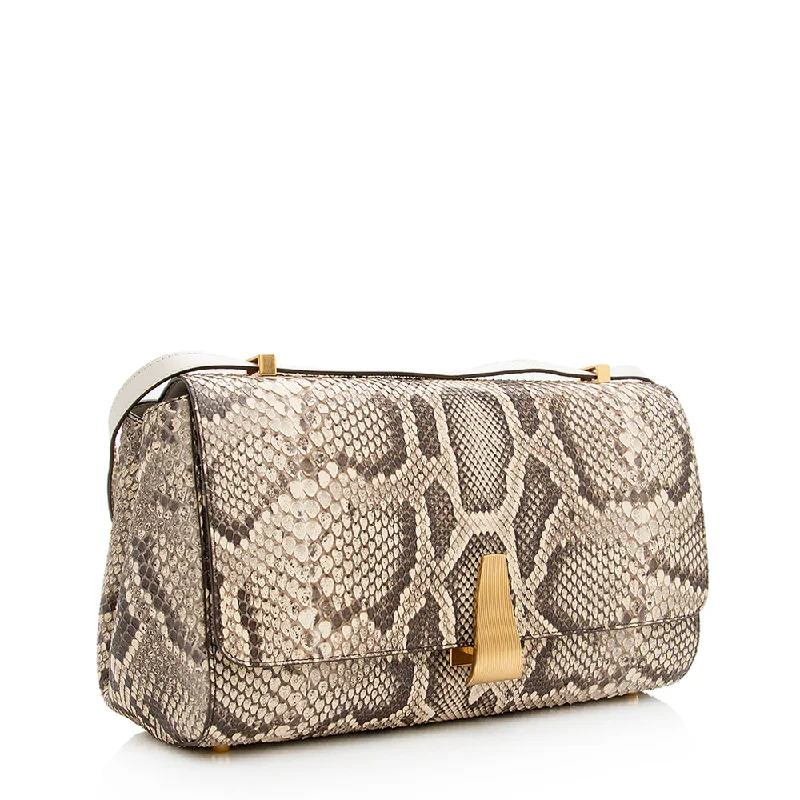 Urban Bags For City Life And Streetwear Fashion Bottega Veneta Python Angle Shoulder Bag (SHF-19145)