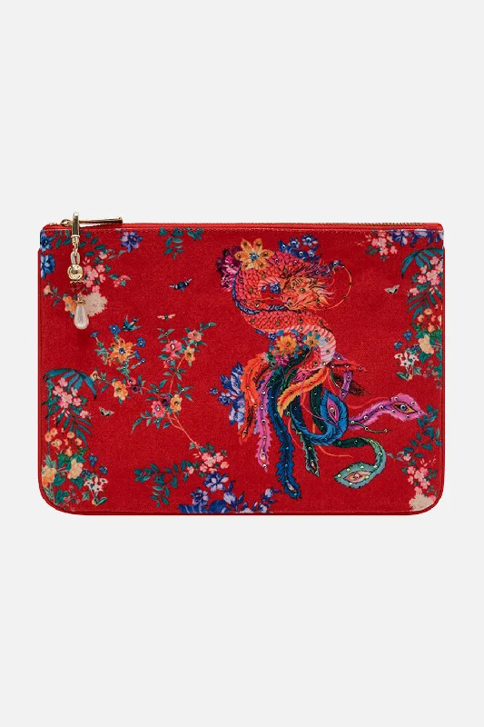 Luxury Bags SMALL CANVAS CLUTCH THE SUMMER PALACE