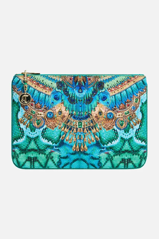Tote Bag For Office Use SMALL CANVAS CLUTCH LAND OF WONDER