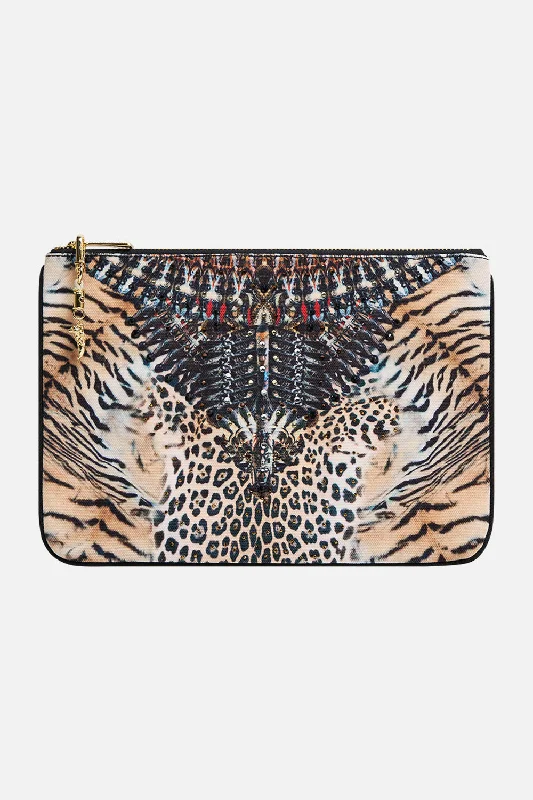 Eco-Friendly And Discounted Bags SMALL CANVAS CLUTCH JAGUAR