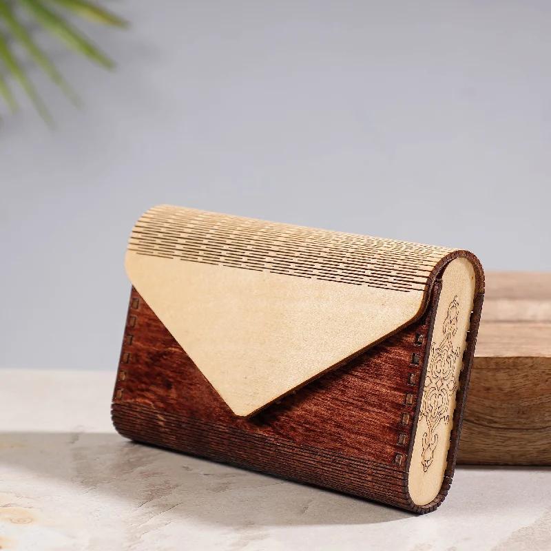 Designer Bags For Luxury Collectors Handcrafted Birch Wooden Clutch