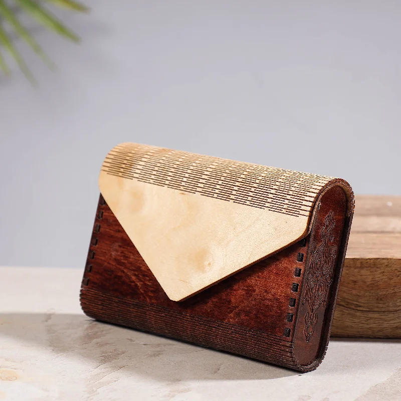 Professional Bags With Office Discounts Handcrafted Birch Wooden Clutch