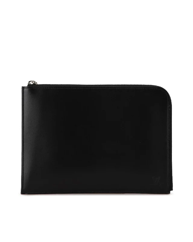 Bag For Luxury Lovers Nomade Leather Pochette with Zip Closure and Interior Pocket