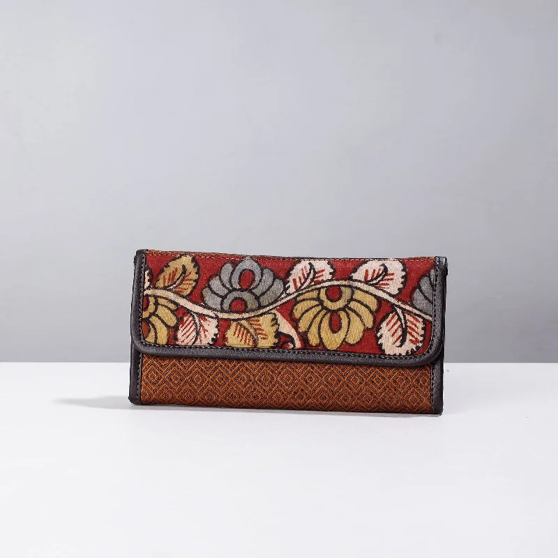 Trendy Bags For Sales Brown - Handpainted Kalamkari Natural Dyed Cotton Clutch