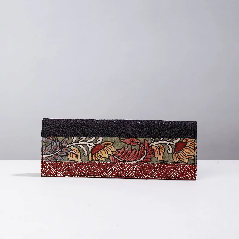 Inspired Bags For Luxury Fashion Lovers Multicolor - Handpainted Kalamkari Natural Dyed Ghicha Silk Clutch