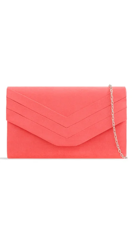 Sleek And Seasonal Sale Bags Aria Clutch- Coral