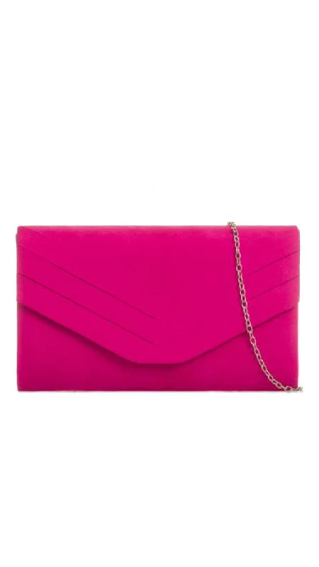 Designer Bags For Luxury Collectors Aria Clutch- Fuchsia