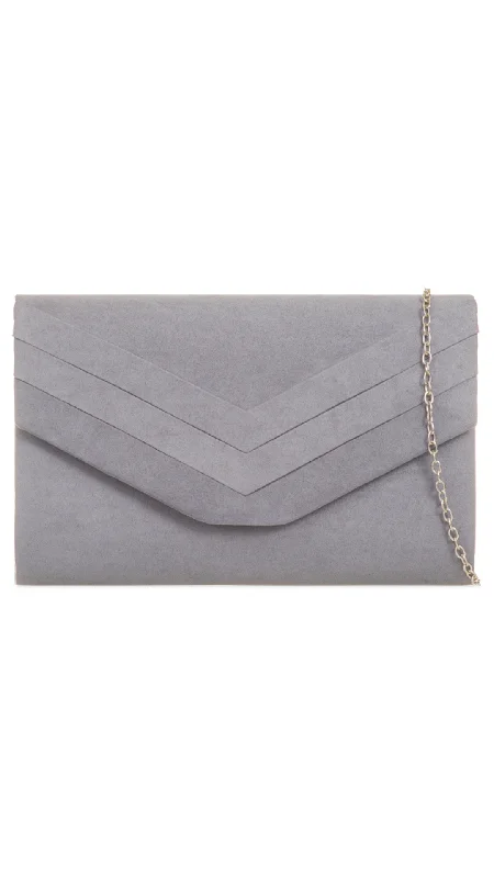 Office Professionals Aria Clutch- Grey
