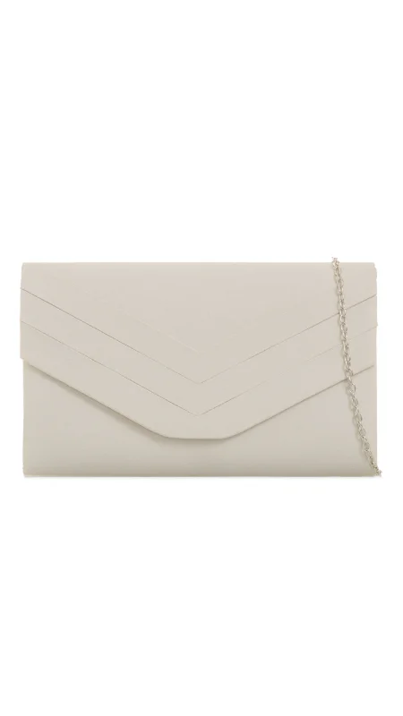 Bags For College Students On A Budget Aria Clutch- Ivory