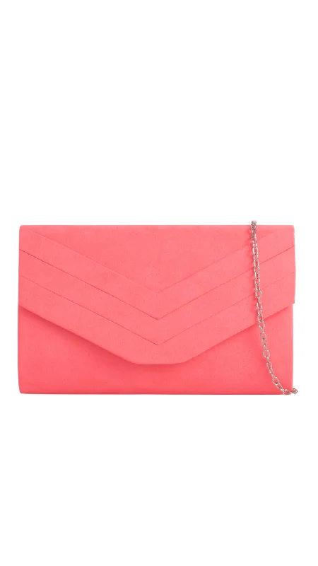 Flash Sale On Premium Bags Aria Clutch- Neon Fuchsia