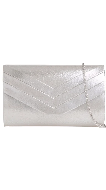 Cyber Monday Discounts On Bags Aria Clutch- Silver