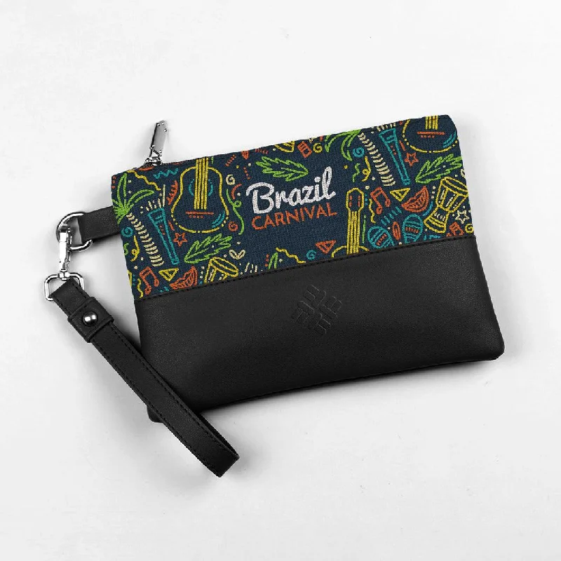 Trendy Bags For Teenage Girls Black Toiletry Pouch Brazil Carnival