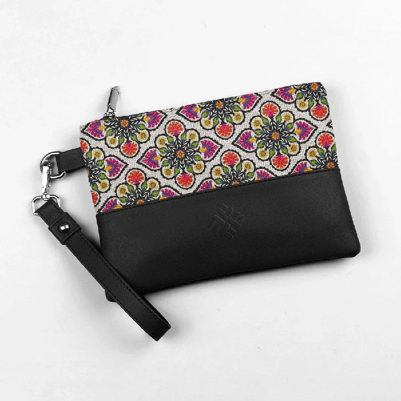 Tsa-Approved Bags For Hassle-Free Airport Security Black Toiletry Pouch Flowers Pattern