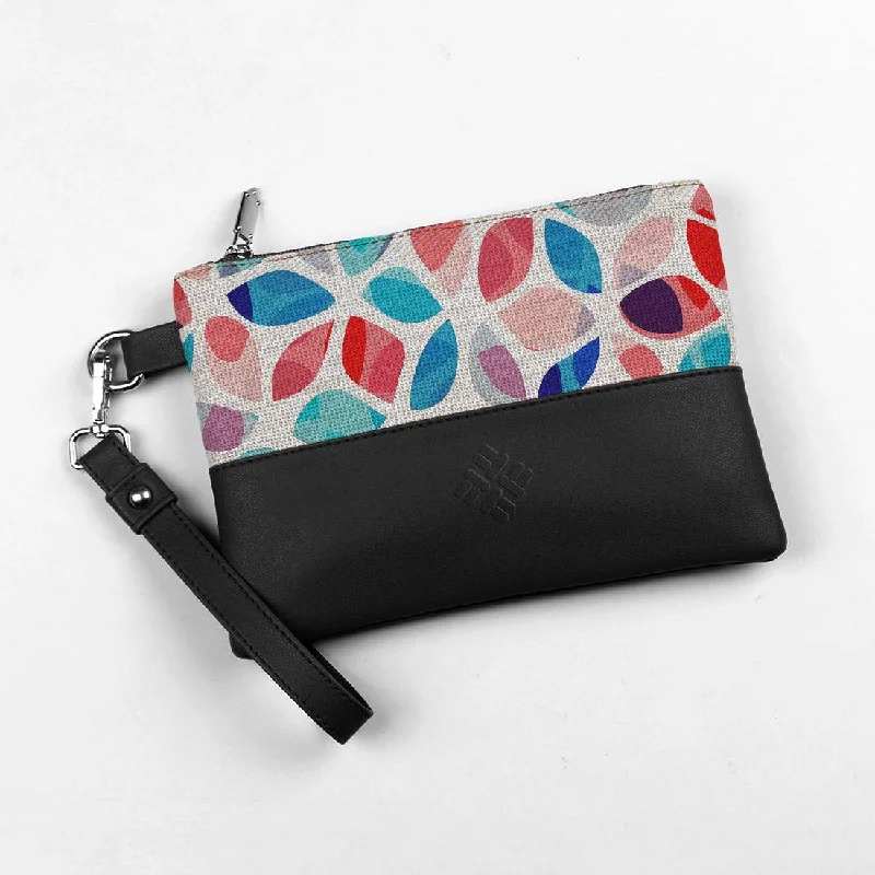 Inspired Bags For Timeless Elegance Black Toiletry Pouch Flowers Petals