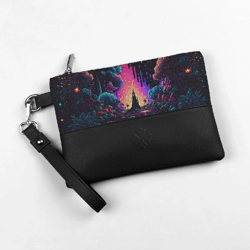 New Year Party Bag For Celebrations Black Toiletry Pouch Pixel World