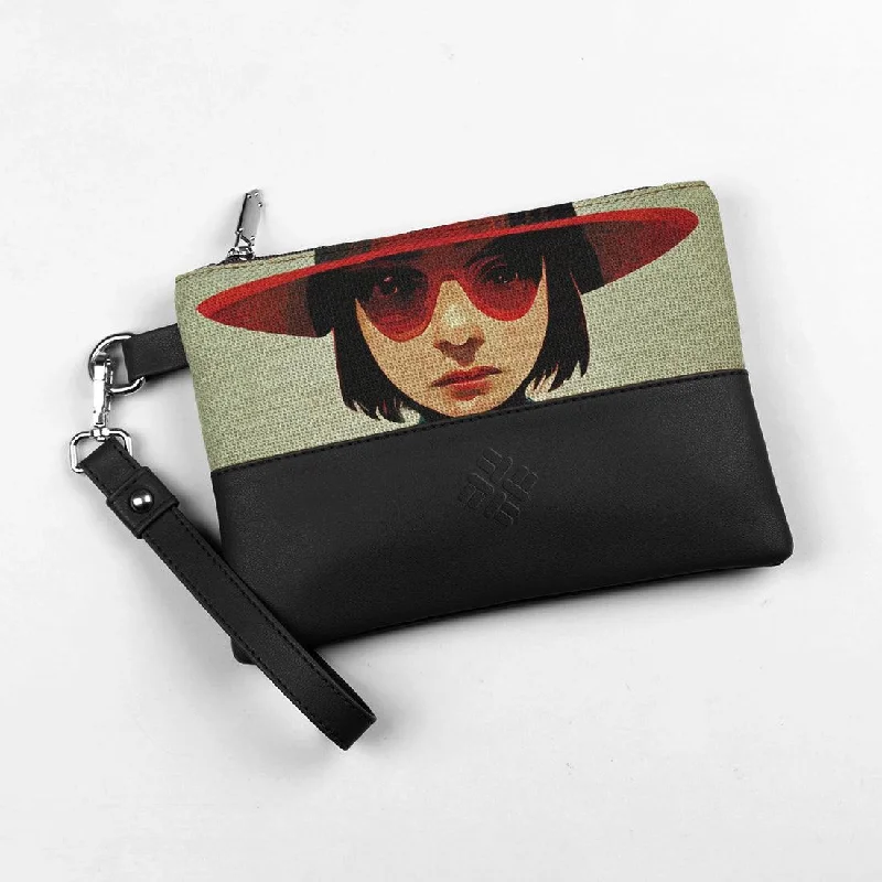 Seasonal Clearance Bags For Summer Black Toiletry Pouch Red Hat