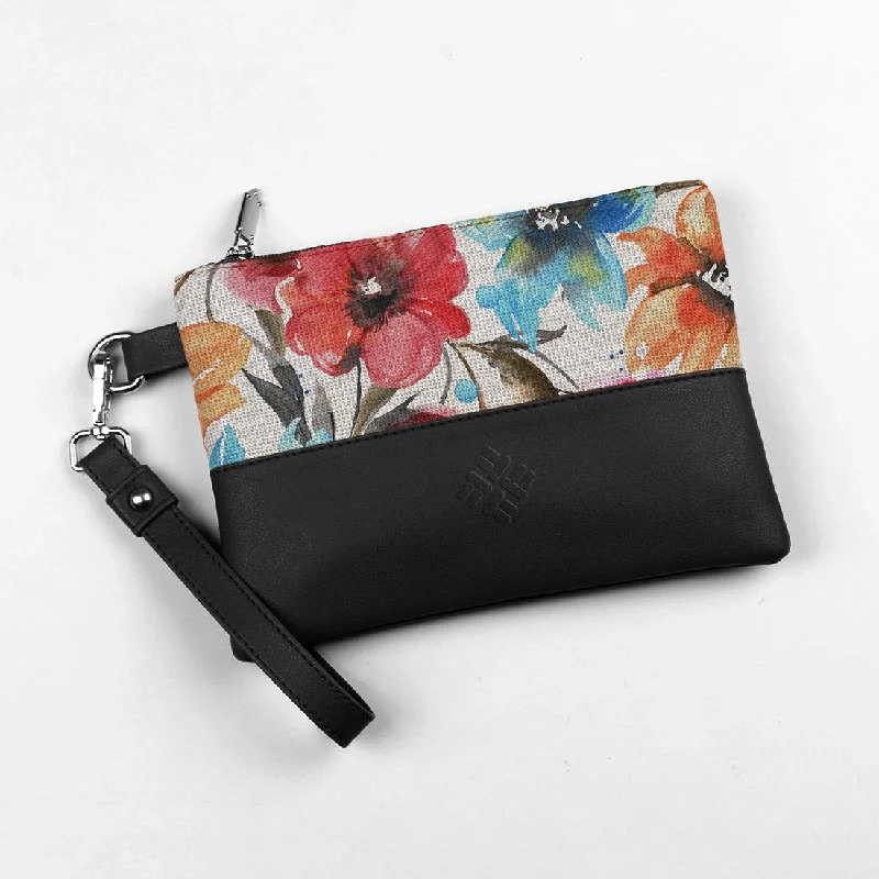 Flash Sale On Premium Bags Black Toiletry Pouch Red Rose