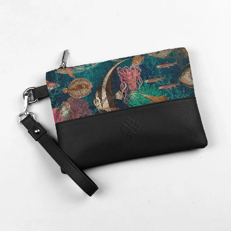 Halloween-Themed Black Toiletry Pouch Sea Life