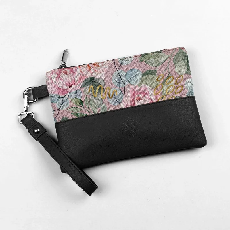 Sleek And Seasonal Sale Bags Black Toiletry Pouch Watercolor gentle