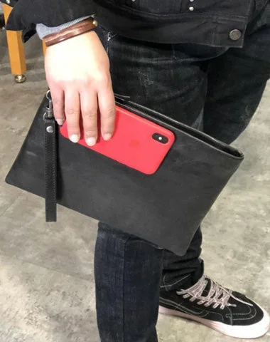 Uxury Designer Handbag Brands Fashion Business Black Large Leather Mens Long Wallet Wristet Wallet Clutch Wallet Hand Bag For Men