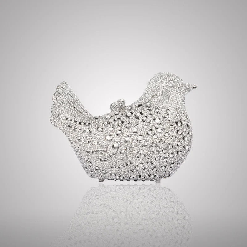 High-Quality Bags On Flash Sale Glamorous Bird-Shaped Swarovski Clutch | C597