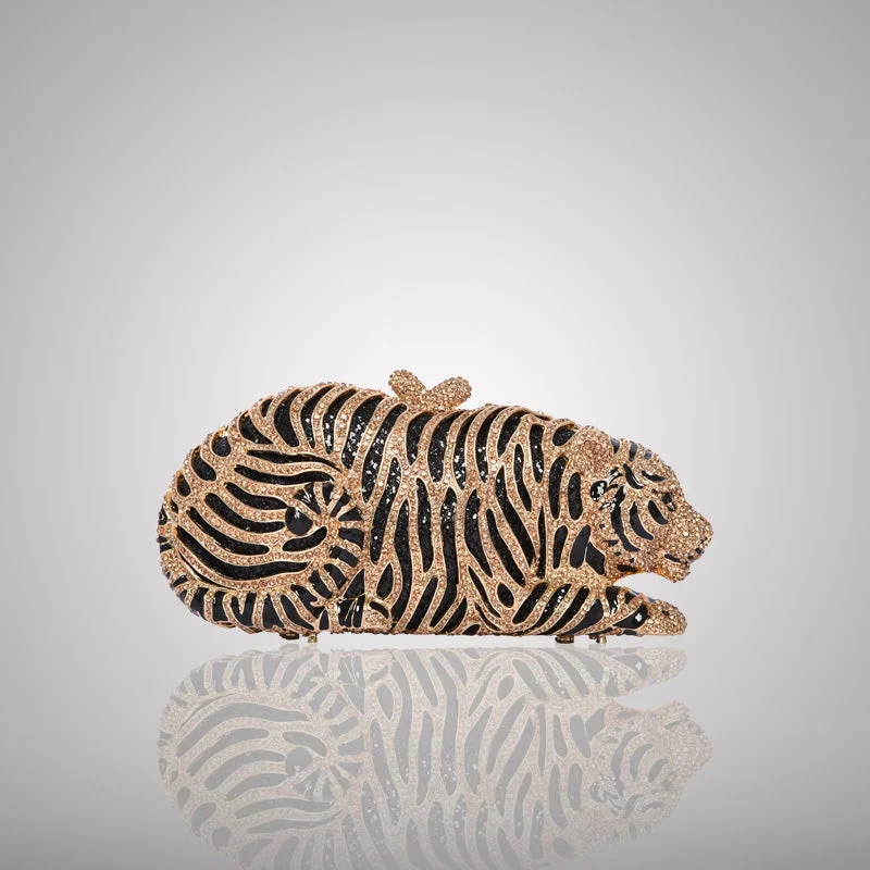 Office Professionals Exquisite Tiger Swarovski Crystal Clutch | C911