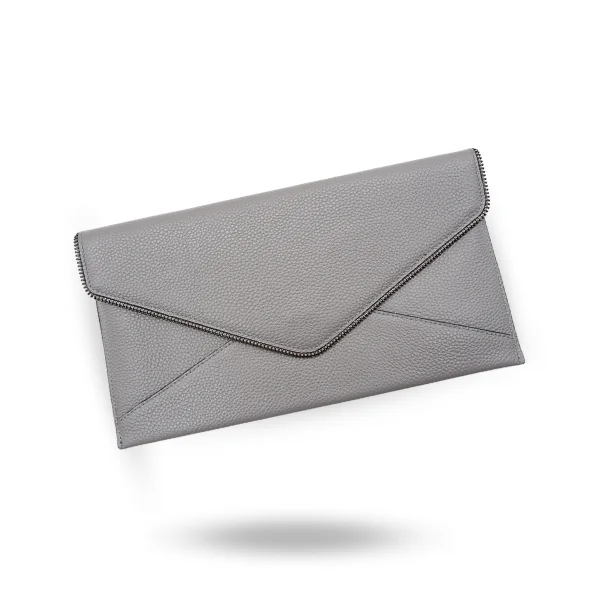 Versatile Bags That Suit Any Outfit Or Event CASTLECRAG - Grey Genuine leather Clutch