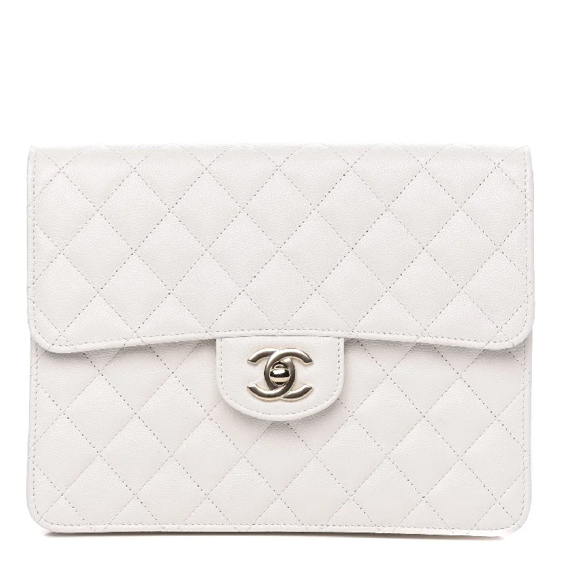 Bag For Modern Fashion CHANEL CAVIAR QUILTED SQUARE FLAP CLUTCH BAG