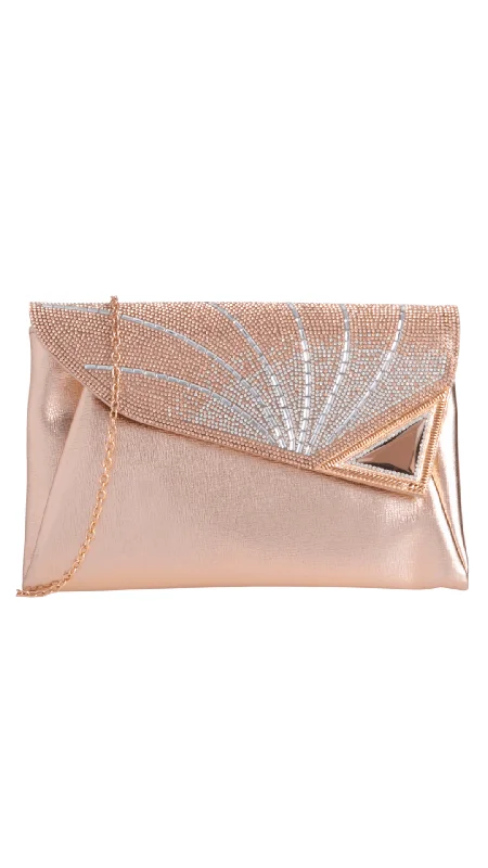 Urban Bags For City Life And Streetwear Fashion Ria Clutch- Rose Gold