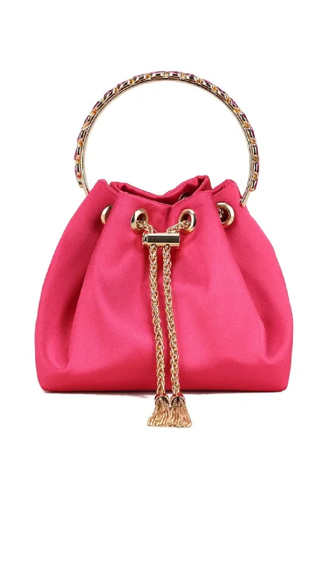 Compact Bags For Minimalist Travelers Dani Clutch- Fuchsia