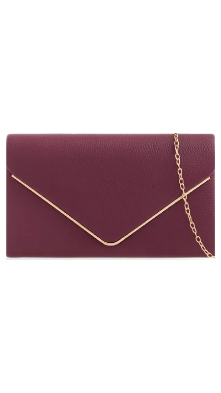 Inspired Bags For High-End Fashion Donna Clutch- Burgundy