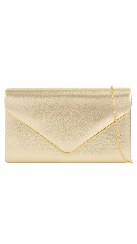 Professional Bags With Office Discounts Donna Clutch- Gold