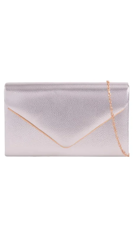 Festive Holiday Gift Bags Donna Clutch- Silver