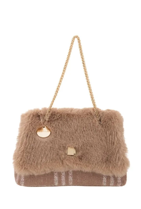 Bags For Playful And Chic Styles ECO FUR CROSSBODY BAG