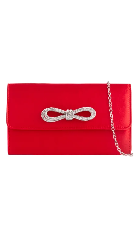 Compact Bags For Minimalist Travelers Ellen Clutch- Red