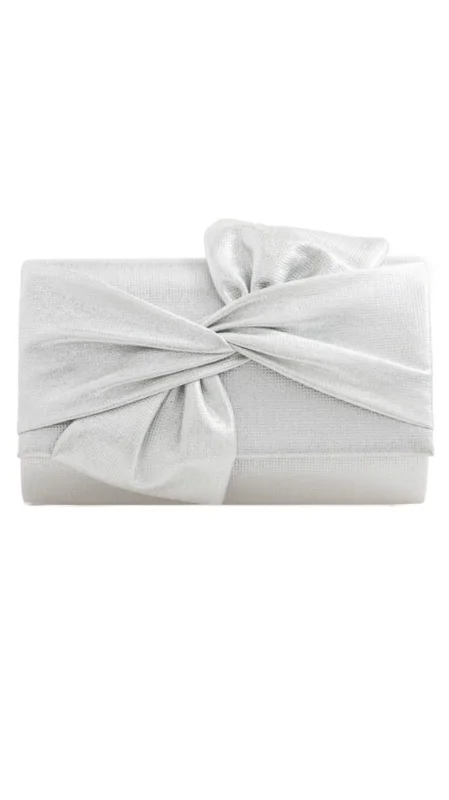Odor-Resistant And Budget Bags Eve Clutch- Silver