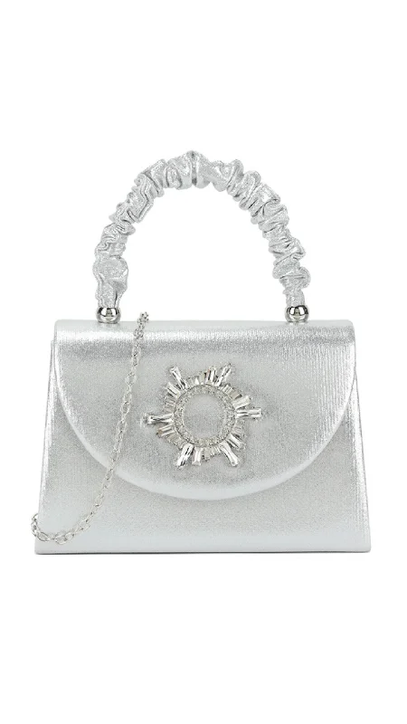 Bag For Luxury Lovers Fiona Clutch - Silver