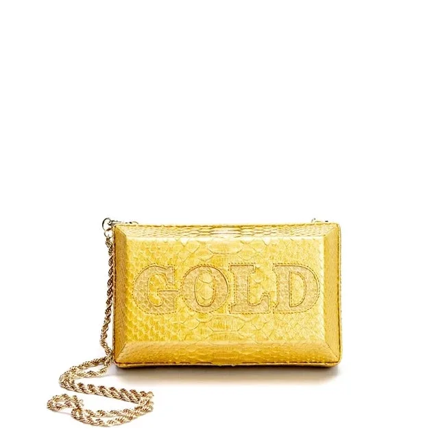 Black Friday Deals On Stylish Handbags Private Vault Gold Brick Clutch