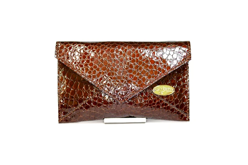 Black Friday Deals On Stylish Handbags Half Way III Small Clutch | Brown Gloss