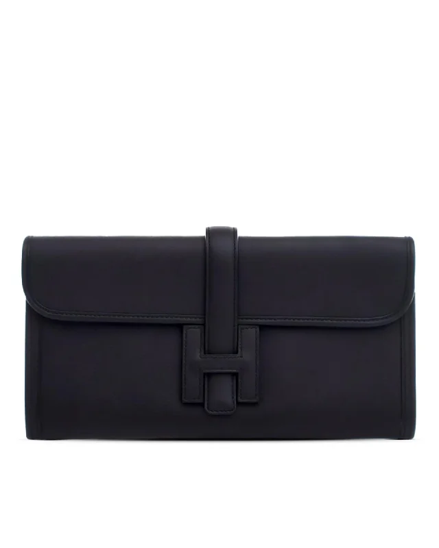 Anti-Theft And Budget-Friendly Bags Herms Kelly Clutch Black Leather