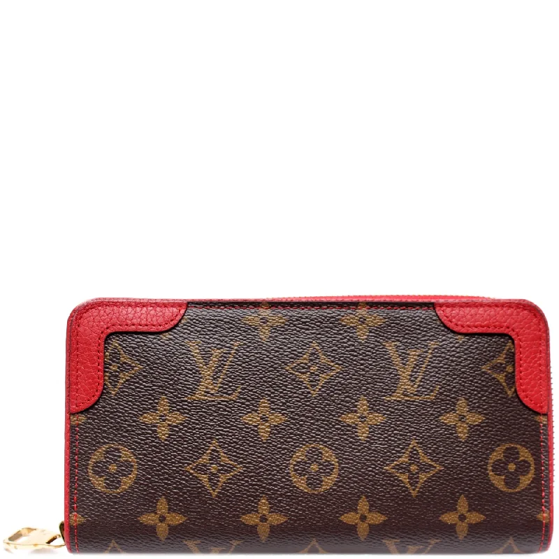 Durable And Fashionable Bags For Daily Use LOUIS VUITTON MONOGRAM RETIRO ZIPPY WALLET IN CHERRY