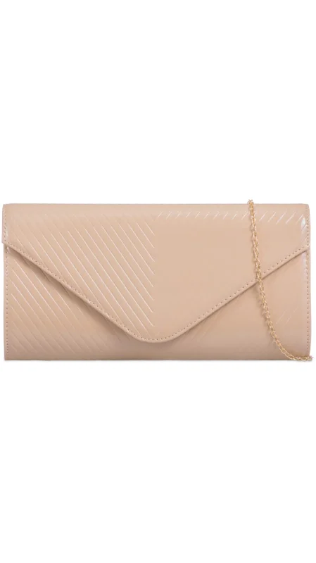 Rustic Bags For Outdoor And Nature-Inspired Looks Lydia Nude Clutch