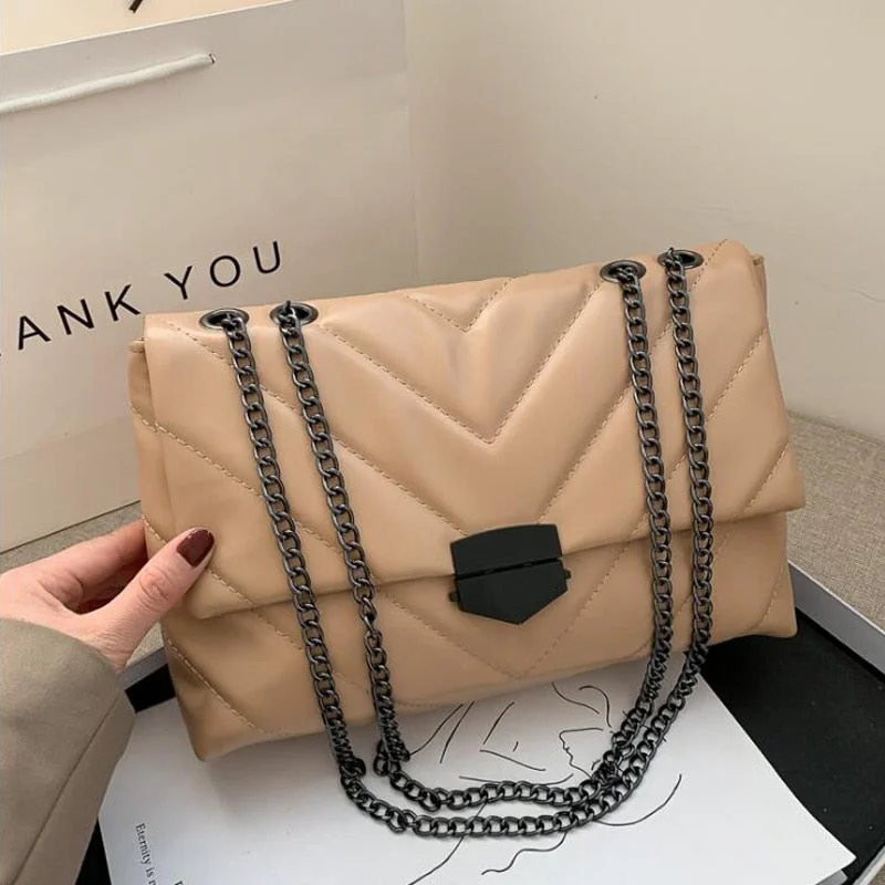 Luxury Bags With Premium Materials And Craftsmanship New Casual Chain Crossbody Bags For Women Fashion Simple Shoulder Bag Ladies Designer Handbags PU Leather Messenger Bags