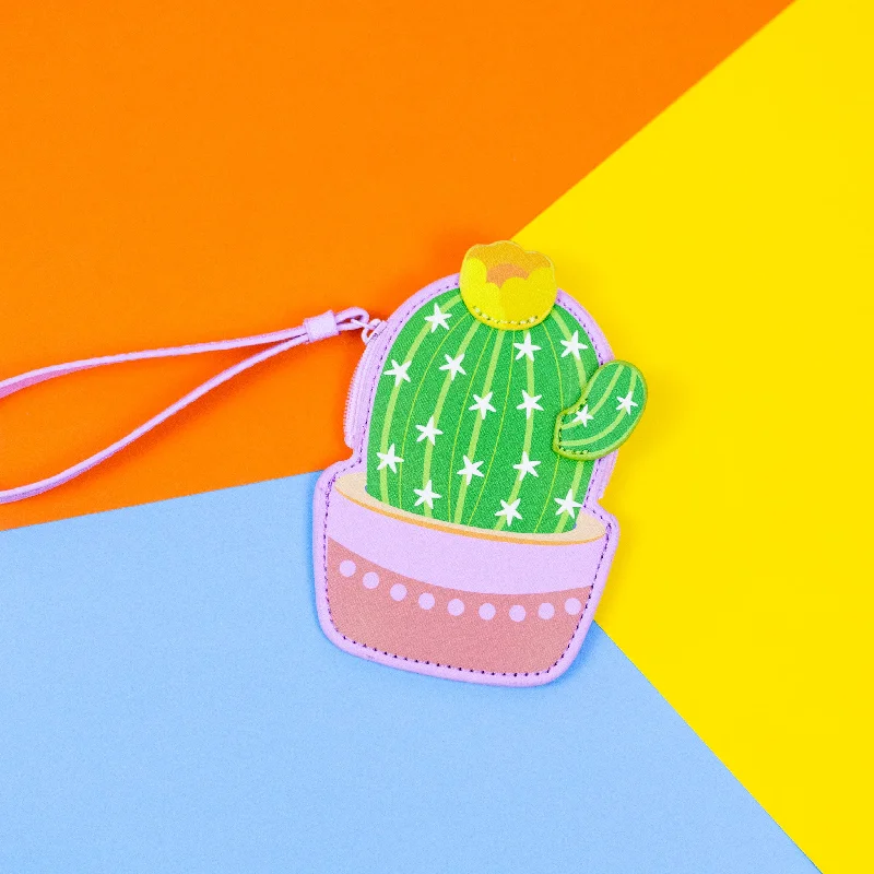 Elegant And On-Sale Evening Bags Novelty Wristlet - Cute Cactus