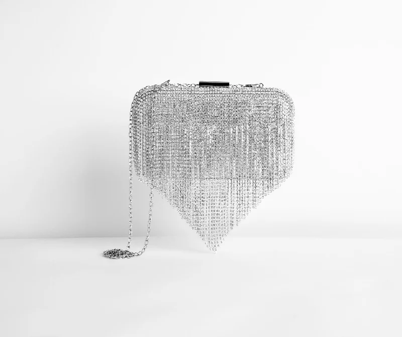 Minimalist Bags For Clean And Modern Aesthetics On The Fringe Rhinestone Clutch